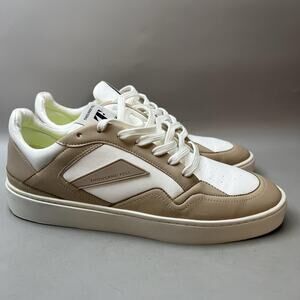 Thousand Fell Court Lace Up Shoes Men Size 9.5 White Brown Comfort Low Sneakers